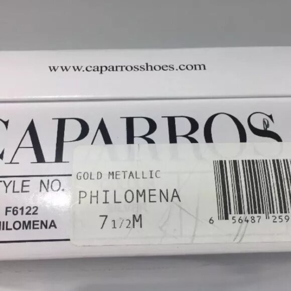 Caparros Women's Philomena Evening Wedding Sandals Gold Metallic Size 7.5M - Picture 3 of 8